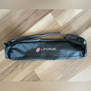 Liforme Yoga Mat Bag Carry Case Black Adjustable Strap Zip Fitness Pilates